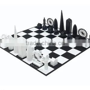 JYCB-002Factory Wholesale Custom Acrylic Chess Board Set,clear Glass Chess Set thumbnail-2