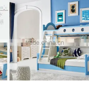 MJ9903 in Stock Neoclassic Popular Skype Blue Matching Bedroom Home Furniture Queen King Size Young People Children Bedroom Set thumbnail-4