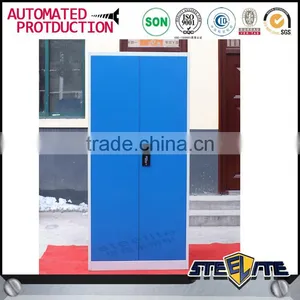 Customized 2 Door Lockable Bedroom Metal Storage Clothes Cupboard thumbnail-1