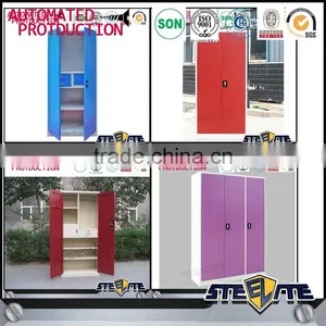 India Bedroom Clothes Storage Cabinet Steel /metal Almirah Designs thumbnail-1