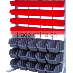 BR-002 47-bin Bulk Bin Storage Rack Bin Wall Mounted Parts Rack Bin Organizer With Tray and Casters Bin Rack Storage thumbnail-1