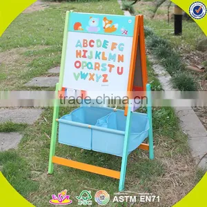 2017 Wholesale Kids Wooden Chalkboard Easel Portable Children Wooden Chalkboard Easel Best Wooden Chalkboard Easel W12B102 thumbnail-3