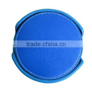 Customized Coaster Set With Genuine Leather, Genuine Leather Cup Holder LS Eplus thumbnail-1