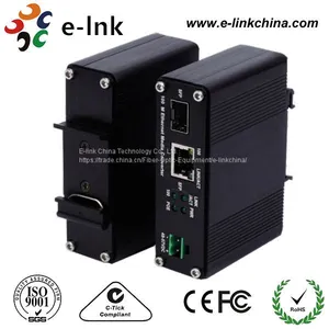 Жёсткий медиаконвертер Ethernet с поддержкой PoE+ от 10/100/1000Base-T до 1000Base-X SFP thumbnail-1