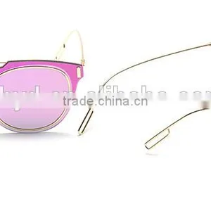 2016 New Women Metal Outdoor Glasses Sunglasses Fashion Tide Thin Face Round Sunglasses thumbnail-6