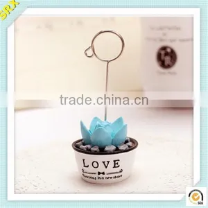 2015 Newest Blue Plant Memo Holder Clip Decoration OEM Plastic Memo Clips thumbnail-1