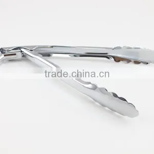 12 Inch All Stainless Steel Locking Kitchen Food Tongs thumbnail-4