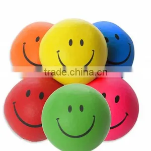 Small Emoji Face Soft Foam Balls Reliever Toys Popular pu Foam Ball thumbnail-5
