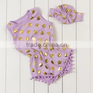 Summer Hot Sale Infant and Toddlers Clothing Boutique Baby Rompers Baby Girl Organic Cotton Jumpsuit thumbnail-5