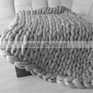 Wholesale High Quality Air Conditioning Blanket Super Soft Warm Chunky Knit Blanket Woolen Blanket thumbnail-2
