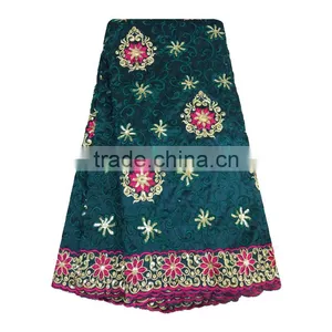2017 India Hot Selling Lace Cheap Price Raw Silk George Wrappers thumbnail-5
