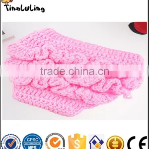 Knit Crown Hat Photography Prop Crochet Infant Newborn Knitted Kid Children Girls Flower Hat Baby thumbnail-5