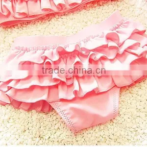 Romantic Purple Swimsuit Two Piece Set Ruffled Bikini Summer Beach Wear thumbnail-5