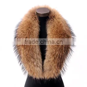 Myfur Women Garment Accessory Genuine Raccoon Fur Hood thumbnail-1