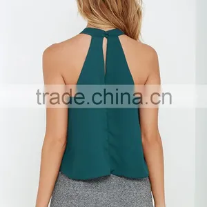 New Summer High Quality Sleeveless Plain Style Fashion Blouses From Garment Factories in China thumbnail-5