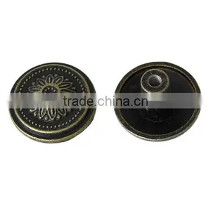 Round Antique Bronze Pattern Carved Jewelry Box/Case Drawer Pull Knob Handles 26mm X19mm thumbnail-1