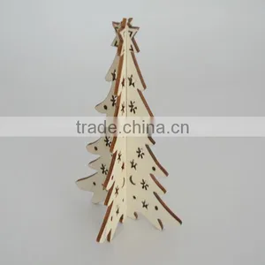 Fancy Cutomized Christmas Tree Decoration Laser Cut 3D Wood Craft thumbnail-1