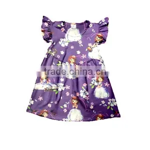 Lace Fold Cute and Charming Flowers Cool Ventilated Girl Striped T-shirt Unique Kids Frock Designs Pictures thumbnail-1