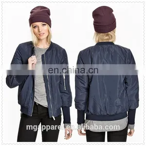 100% Polyester Cheap Custom Bomber Jackets for Lady Made in China thumbnail-1