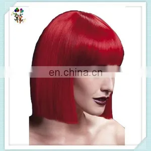 Cheap Short Bob Red Synthetic Carnival Party Wigs HPC-0036 thumbnail-3