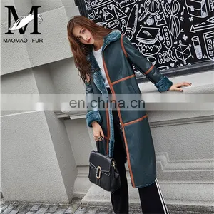 2017 Hot Selling Elegant Fashion Design Sheep Skin Leather Jacket thumbnail-3