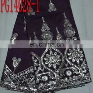Top Quality Fashion New Design Embroidery George Fabric for Dress(PG14028) thumbnail-1