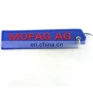Custom Fabric Material Embroidery Keychain Embroidered Key Tag thumbnail-3