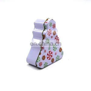Tree Shaped Christmas Empty Irregular Matal Storage Tin Box Can thumbnail-5