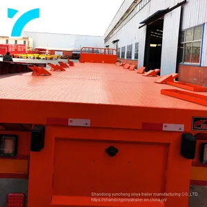 New Arrival 2/3/4 Axles 40ft Flatbed Truck Semi-trailer Container Flatbed Trailer Low Bed Truck Trailer thumbnail-2