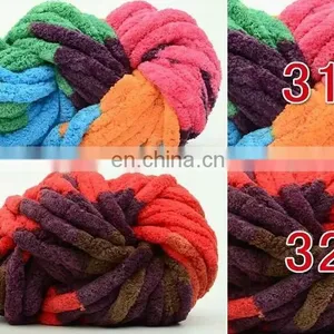 Space Dyed Mixed Colors for Chunky Chenille Yarn 100%polyester Soft thumbnail-2