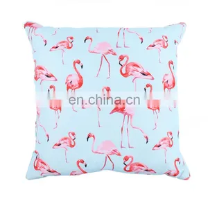 Watercolor Blue Flamingo Home Decor Sofa Car Seat Decorative Cushion Cover Pillow Case thumbnail-2