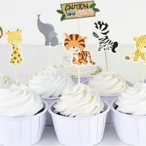 Party Decorative Animal Picks for Cupcake Toppers Kid Birthday Party thumbnail-1