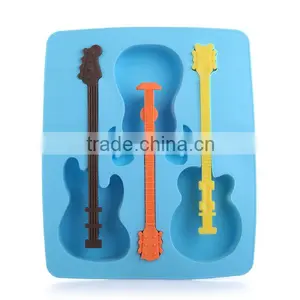 Guitar Shape Ice Cube Tray / Silicon Ice Tray / Silicone Ice Cube Tray thumbnail-1