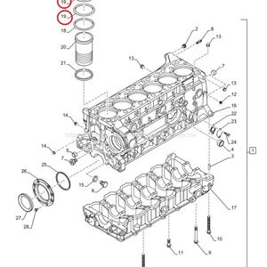FPT IVECO CASE Cursor11 F3GFE613A B001 5801863562/5801690111 Liner Seal Ring 504372471 thumbnail-3