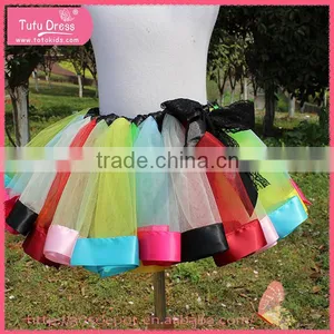 Multicolored Tutu Skirt for Girls Pleated Girl Princess Skirt thumbnail-3