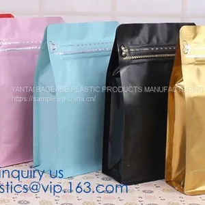 Doypack Matte Mylar Packaging Bag Black Plastic Aluminum Foil Smell Proof Mylar Coffee Zipper Lock Bags thumbnail-3