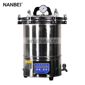Lab Vertical Stainless Steel Electric Heated 18L 24L Portable Pressure Steam Sterilizer Autoclave thumbnail-1