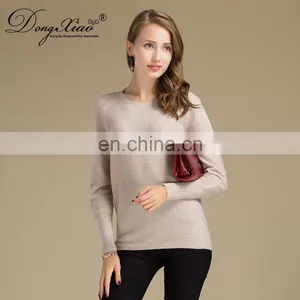 Wholesale China Tight Sweaters Custom Logo Womens Cashmere Sweater thumbnail-3