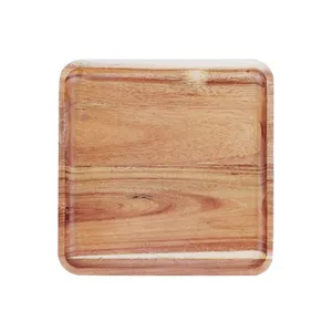 Wooden Tray Breakfast Tray Snack Fruit and Dried Fruit Tray Acacia Wood Dessert Tray thumbnail-1