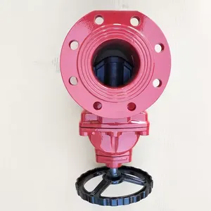 ANSI AWWA C515 Z45X-16 Manual Dark Wedge Cast Iron Ductile Iron Soft Seal Fire Water Gate Valve Fire Signal Resilient Seat Valve thumbnail-3