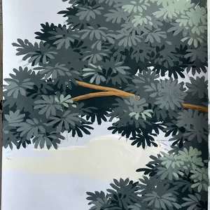 Hand-painted Asian Style Mural thumbnail-3