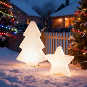 ESmartlive Colorful Plastic Christmas Tree 6000K Daylight LED Illuminated Lights IP65 Rated Dimmable for Outdoor Decor thumbnail-2