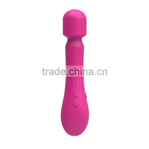 2016 Newest Full Silicone Surface USB Magnet Charging Wireless Rotation Vibrator, Best Sex Toy Magic Wand Massager on Sale thumbnail-5