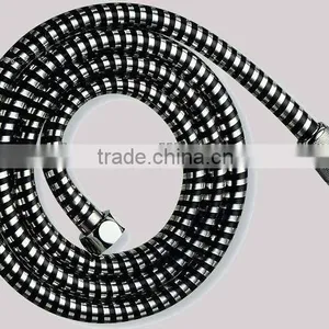 Black Silver Plastic Flexible Shower Hose thumbnail-1