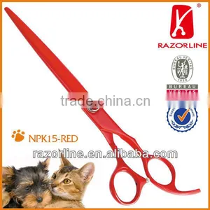 NPK15 Pet Shears With Red Teflon Coating Best Grooming Shears thumbnail-1