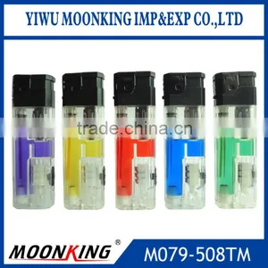 Plastic Material Color Gas Electronic Cigarette Lighter With Led Torch thumbnail-1