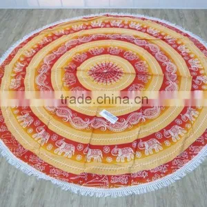 Summer Large Printed Round Beach Towels thumbnail-5