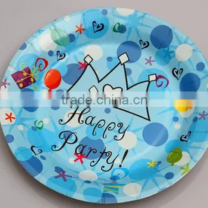 Happy Party Products Supplies Fancy Party Paper Plates,Round Paper Dish thumbnail-1
