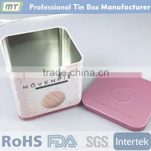 Square Decorative Box Metal Tin Can thumbnail-1