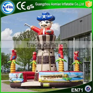 Hot Sale Backyard Water Rock Climbing Wall Pirate Theme Climbing Tower Inflatable Rock Climbing Wall Supplier's Choice thumbnail-1